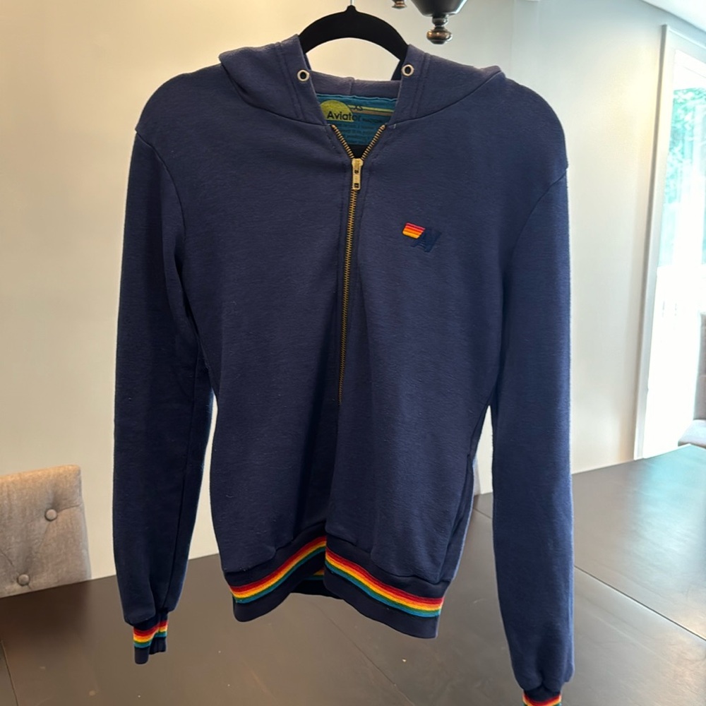 Aviator Nation Navy Blue Women’s zip up sweatshirt
